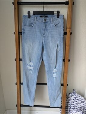J Brand Women's Light Blue Alana High Rise Crop Skinny Jeans - Size 28
